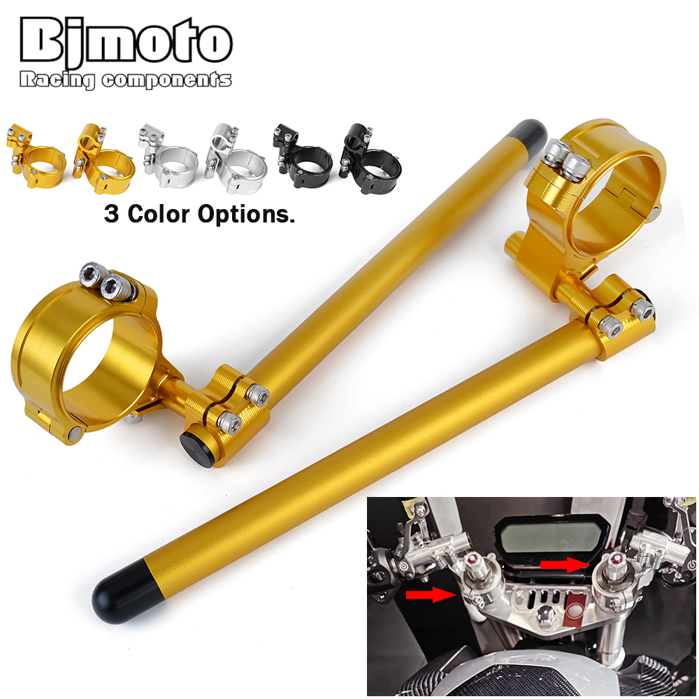 CNC Motorcycle Racing Riser Raised Higher Clipon Clip on Adjustable Handlebar Handle Bar Fork Clamp 37mm 45mm 51mm 52mm 58mm