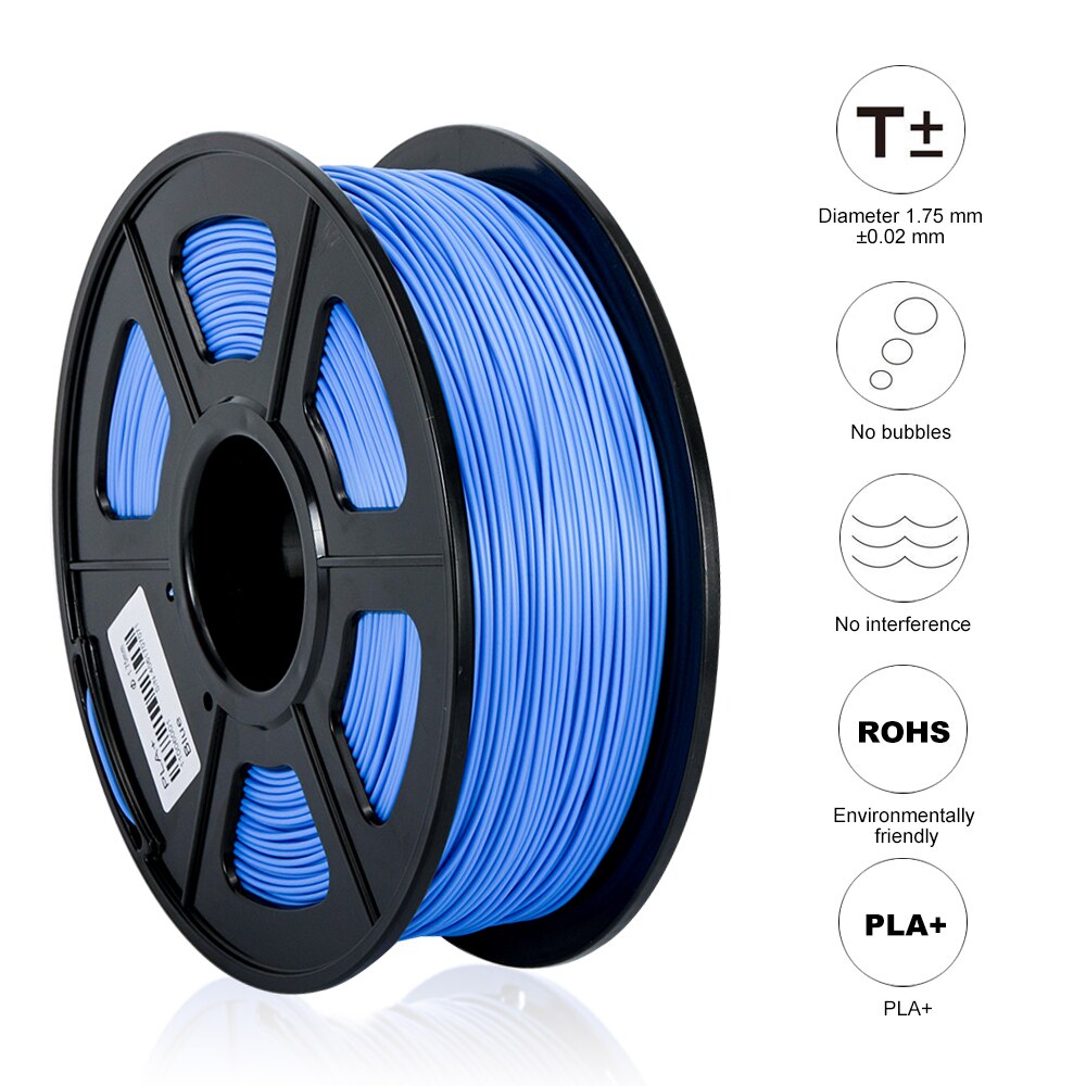 SUNLU PLA PLUS 3D Drucker Filament 1,75mm 1KG 2,2 £ PLA + DIY 3D Druck Material Mit Spool 3D Druck Vakuum Verpackung Schnelle Schiff: PLA PLUS-BLUE