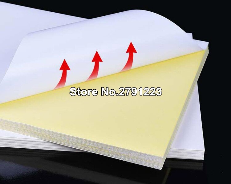 A4 210mm x 297mm mat hvid selvklæbende let skrælbar udskrivbar klisterpapir til inkjet printer 20 to 50 ark