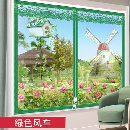 Door & Window Screens Anti-mosquito screens screen gauze self-adhesive window curtains Velcro sand window magnetic magnet