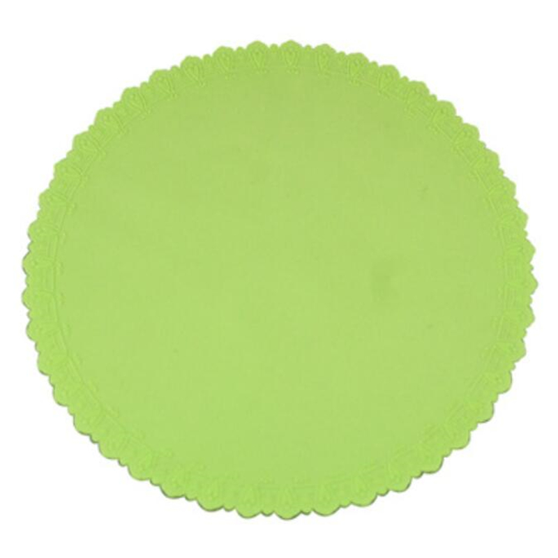 Silicona reutilizable alimentos mantenimiento fresco cubierta de encaje taza esteras Microwavable silicona Stretch tapa utensilios de cocina cubierta: Green