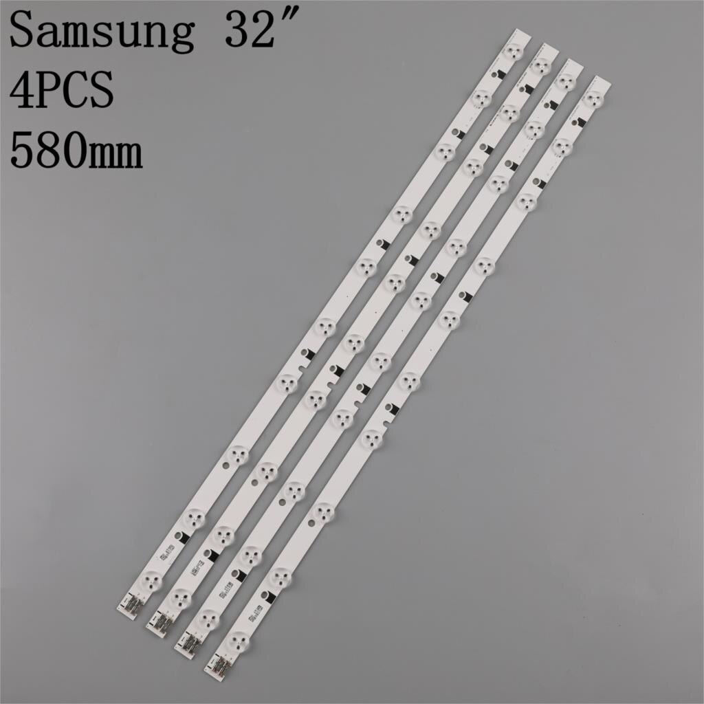 4Pieces/lot LED BACKLIGHT SET FOR SAMSUNG UE32EH5000 TV 32F-3535LED-40EA FROM LTJ320HN07-V A 58CM 10LED