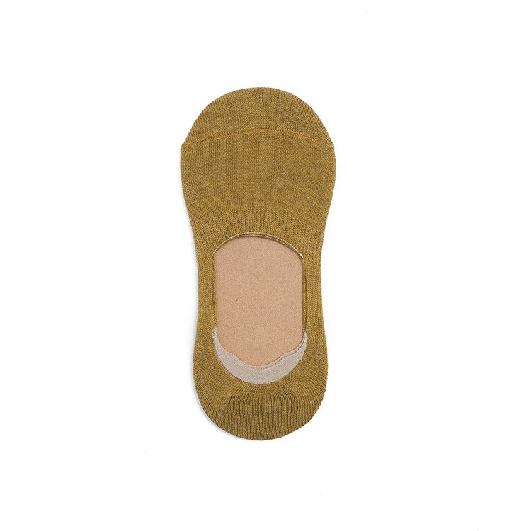 5Pair Women's Cotton Invisible No Show Socks Non-slip Silicone Sock Solid Color Felmen Sock Slippers Short Socks: 1