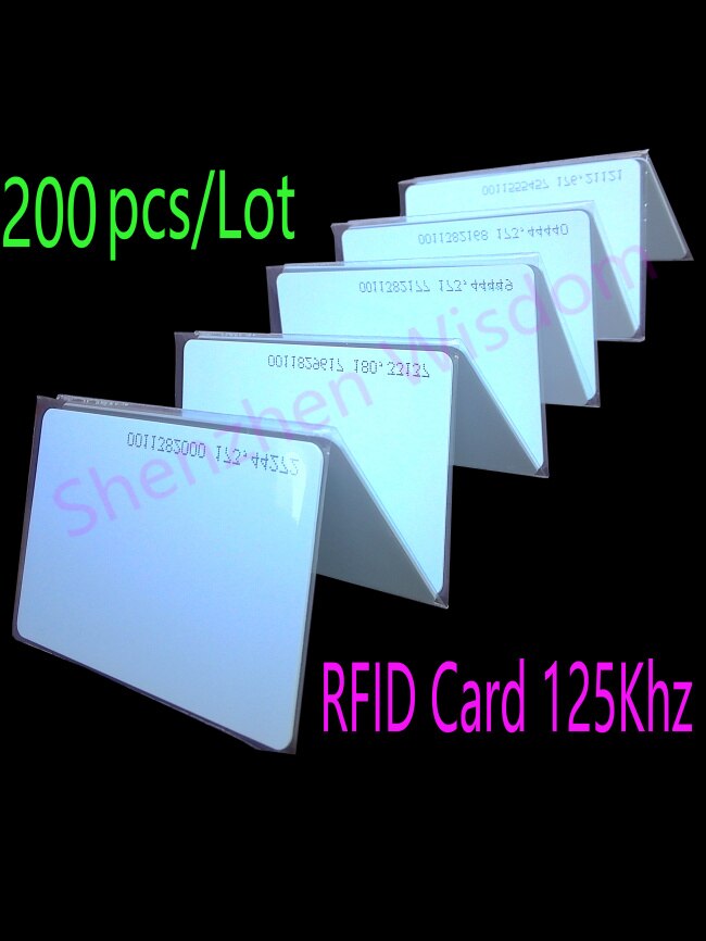 Rfid 125Khz Card EM4100 TK4100 Proximity Smart Card Pvc Card Rfid Card 200 Stks/partij