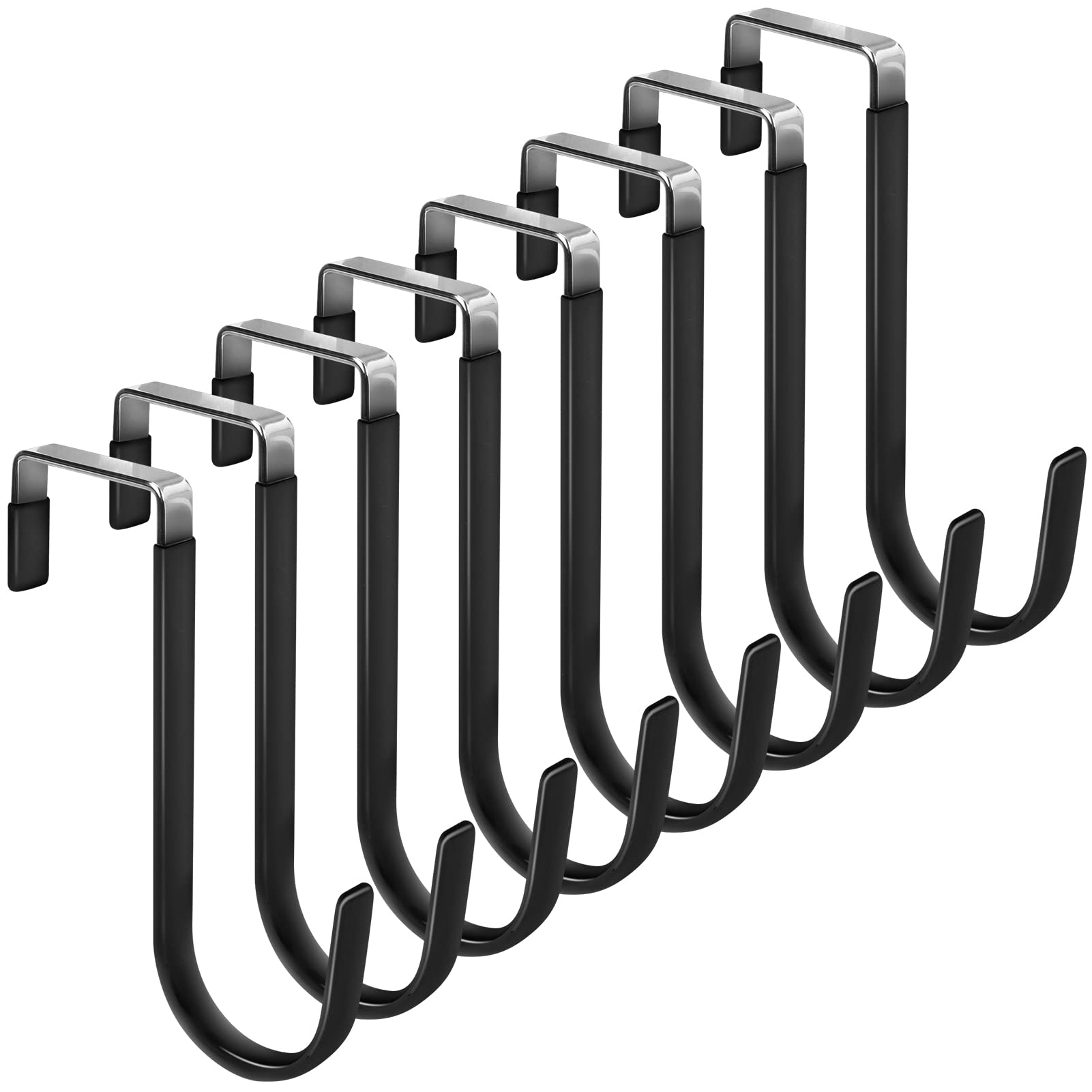 Deurhangers Haken met rubberen organizerhaken voor woonkamer, badkamer, slaapkamer, keuken Hangende kleding, handdoeken, hoeden, jassen: Licht Geel