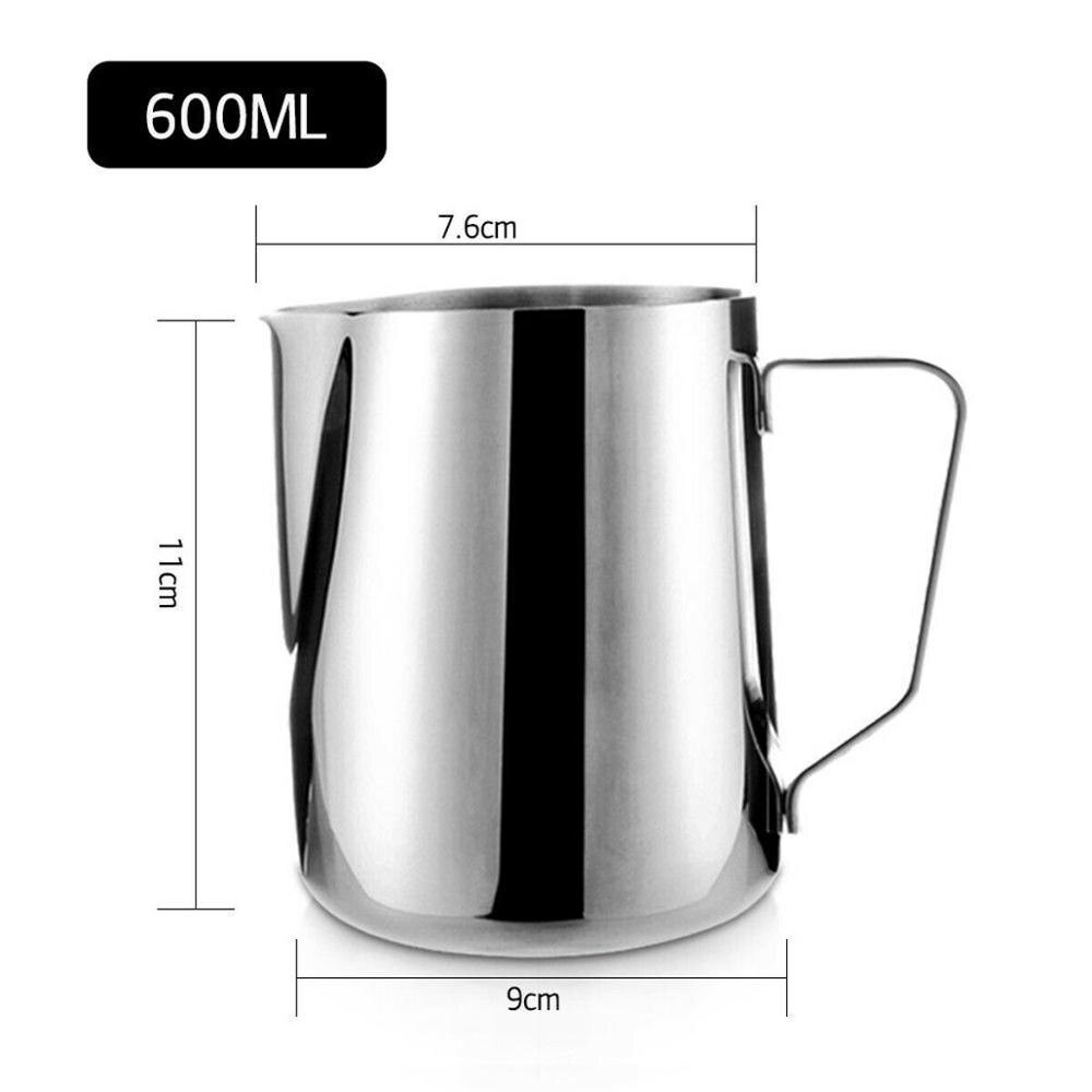 KNC Edelstahl-Milchkännchen Mit Thermometer – 600 Ml, Für Latte Art & Aufschäumen