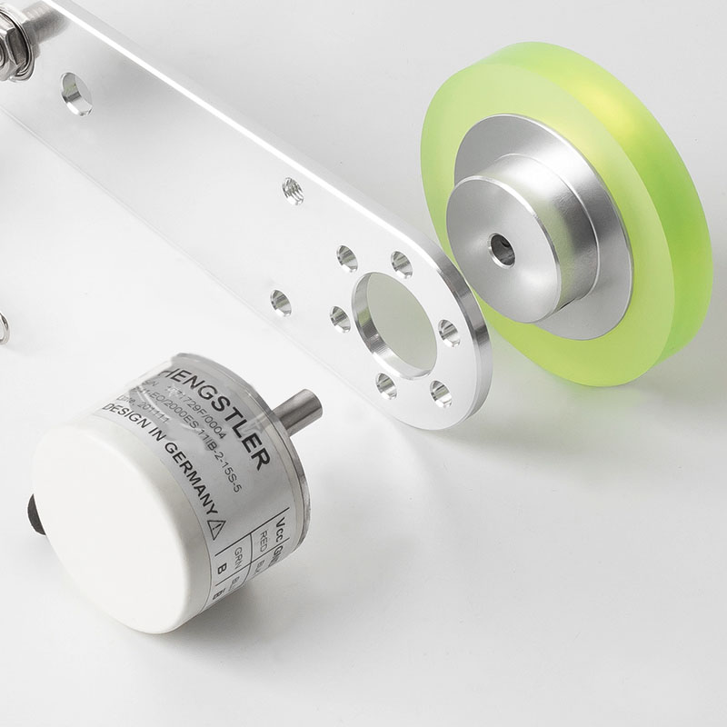 Encoderhalterung, Aluminium-Polyurethan, industrielles Encoder-Rad, Messrad, 40/50/60 mm, Aluminium-Encoder-Montagehalterung