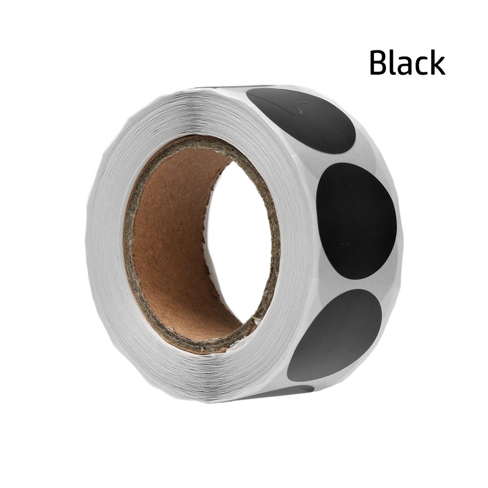 500Pcs/Roll Chroma Label Color Code Dot Labels Stickers Seal Labels Scrapbooking For Packaging Stationery Stickers: black