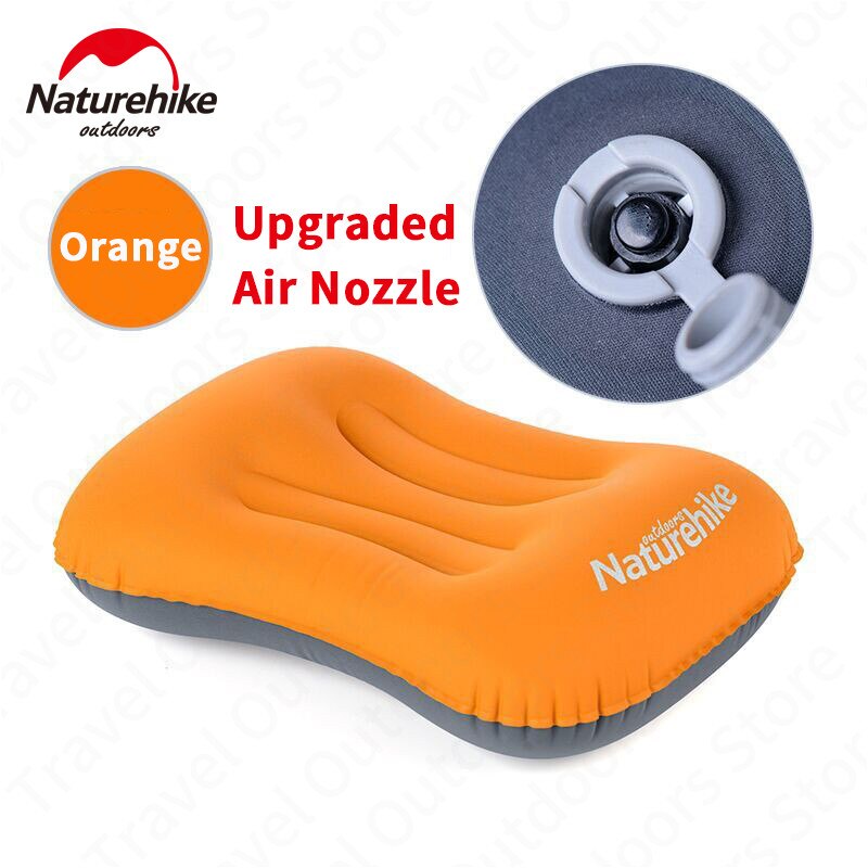 Naturehike Aufblasbare Kissen Reisen Luft Kissen Hals Camping Schlaf Getriebe Schnelle tragbar TPU Büro Freien Wandern NH17T013-Z: Orange-hoch