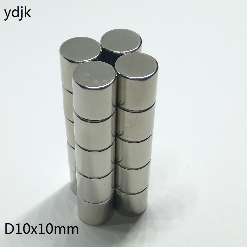 10 Stks/partij Schijf Neodymium Magneet 10*10 Disc Sterke Mm N35 Magneet 10X10 Ndfeb Magneet 10 X 10