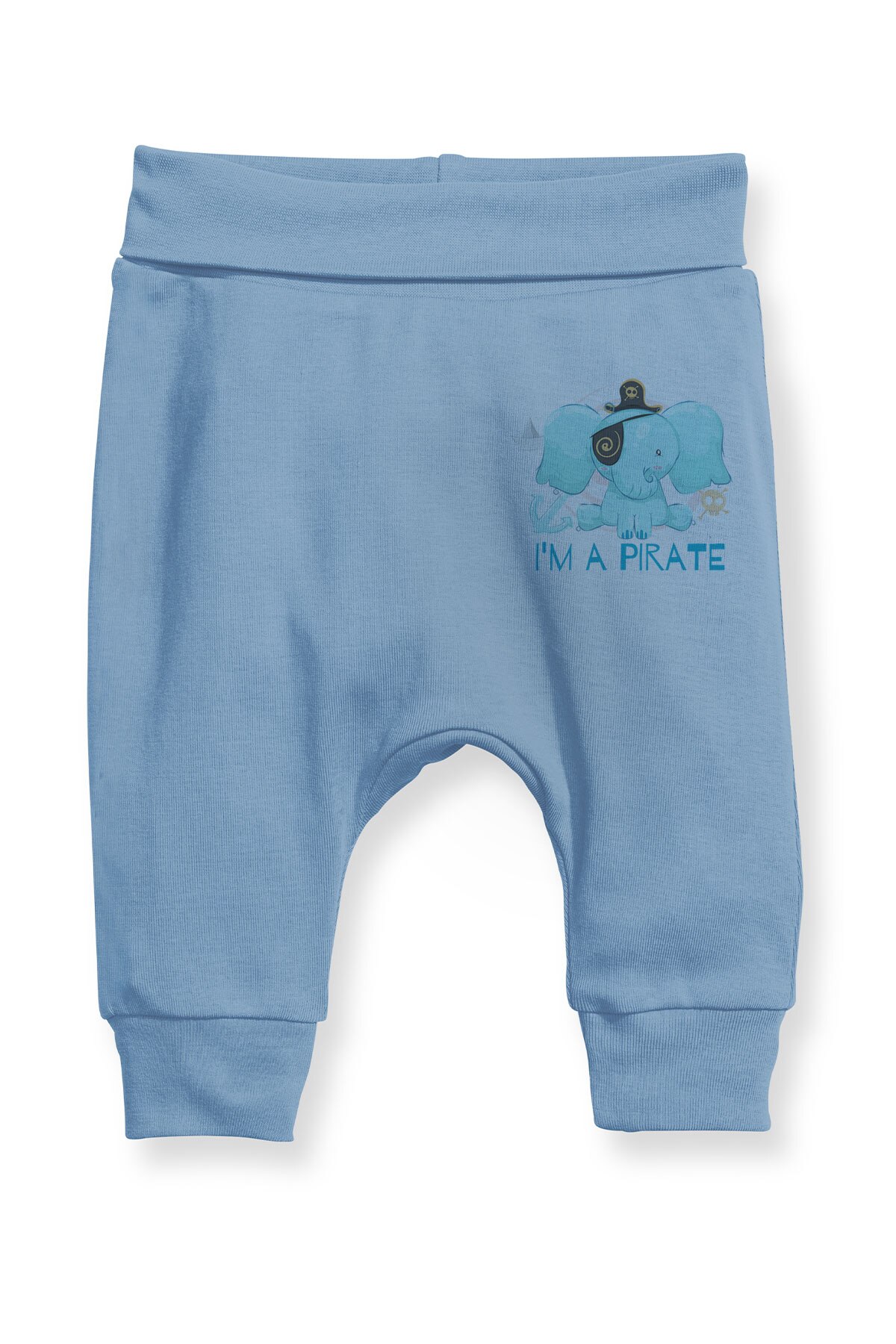 Angemiel bebê pirata elefante bebê menino harem calças pantalon azul