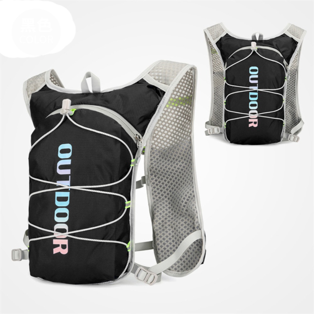 Mochila de nailon Unisex para escalada al aire libre, mochila reflectante de seguridad impermeable para ciclismo, mochila de hidratación transpirable ultraligera: Color blanco