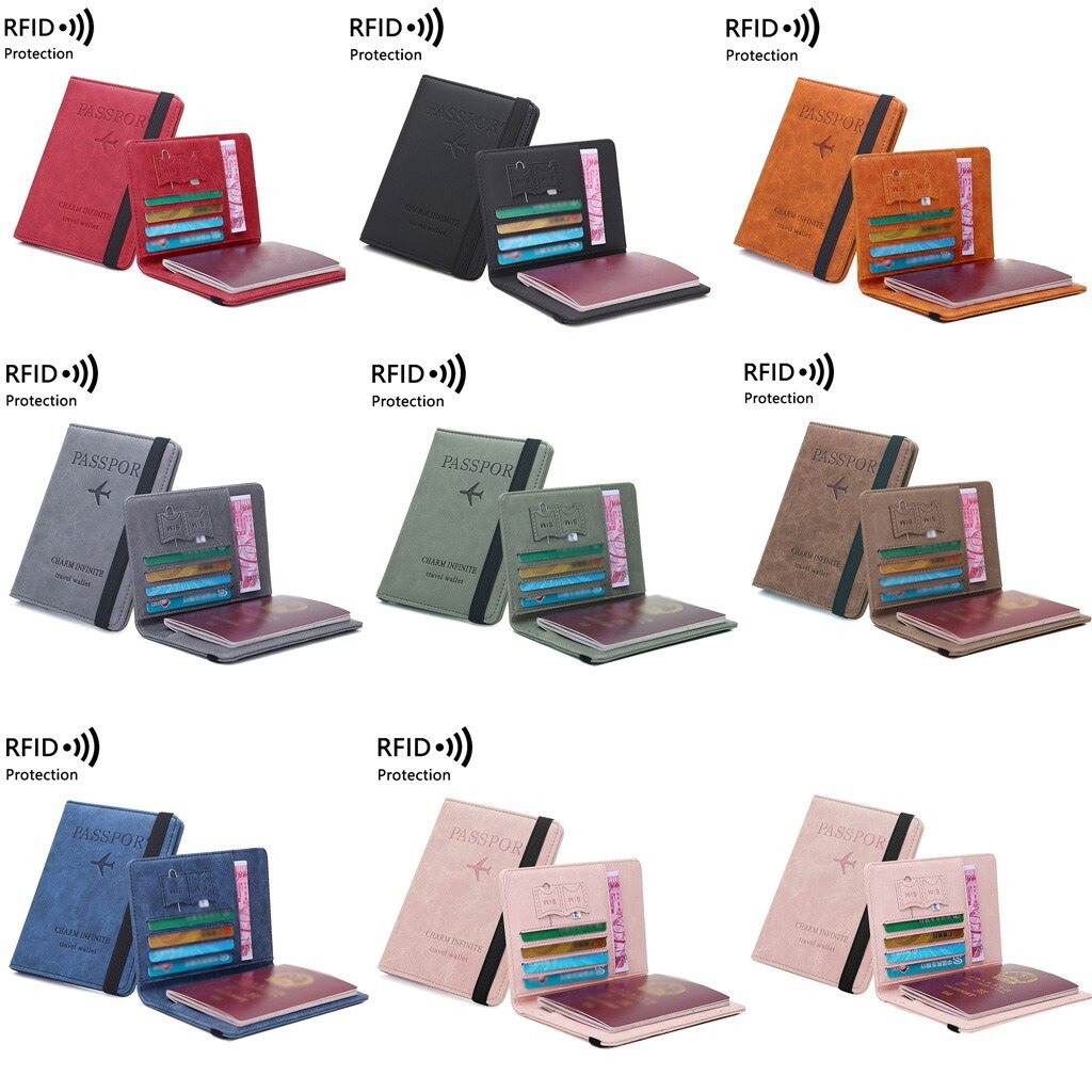 neutral Multi-Zweck Reisen Reisepass Brieftasche Tri-falten dokumentieren Organizer Halter Karte Fall Kredit Karte Halter #p30
