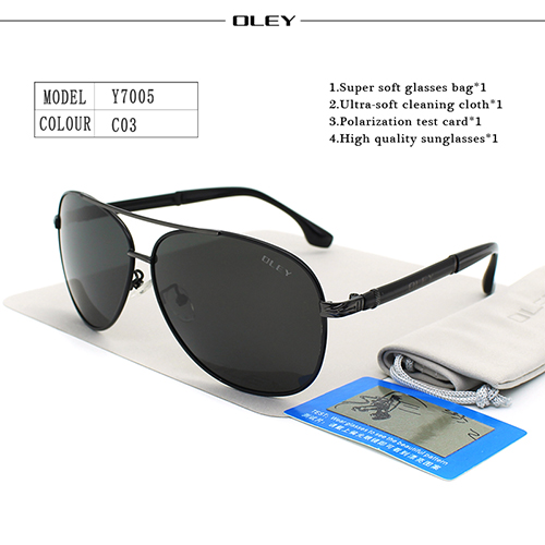 OLEY Luxus sonnenbrille männer polarisierte Klassische pilot sonnenbrille angeln Zubehör schutzbrillen gafas de sol zonnebril mannen: Y7005 C3