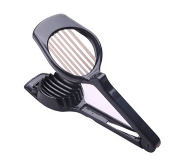 Cortador para cortar huevos en secciones multiusos cortador de huevos cocidos de acero inoxidable herramienta de cocina molde accesorios para el hogar AT03: black