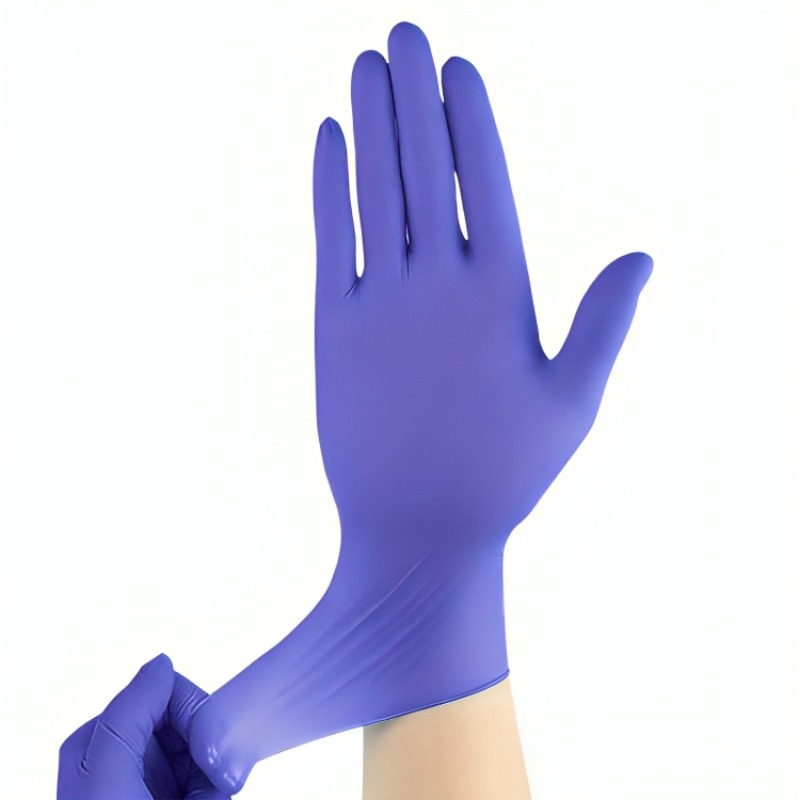 Guantes desechables de nitrilo morados para el hogar, cocina, baño, peluquería, mascotas, impermeables, sin látex, sin polvo, 20/50/100 Uds.: S / YELLOW