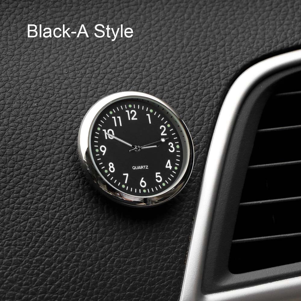 Auto Klok Uurwerk Auto Decoratie Elektronische Meter Auto Interieur Ornament Automobiles Sticker Horloge Interieur In Auto Accessoires: Black A -style