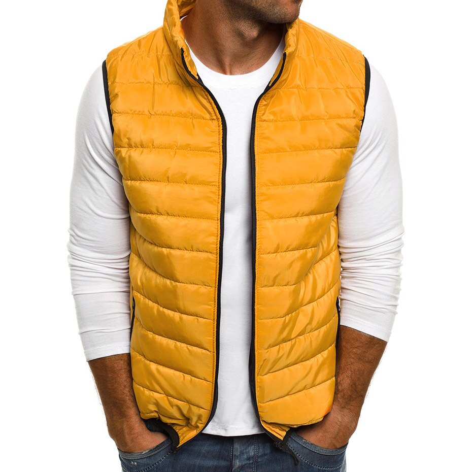 ZOGAA Mannen Vest Casual Warm Bovenkleding Herfst Jas Vesten Jas Heren Mouwloos Vest Parka Jassen Rits Jas Man Kleding