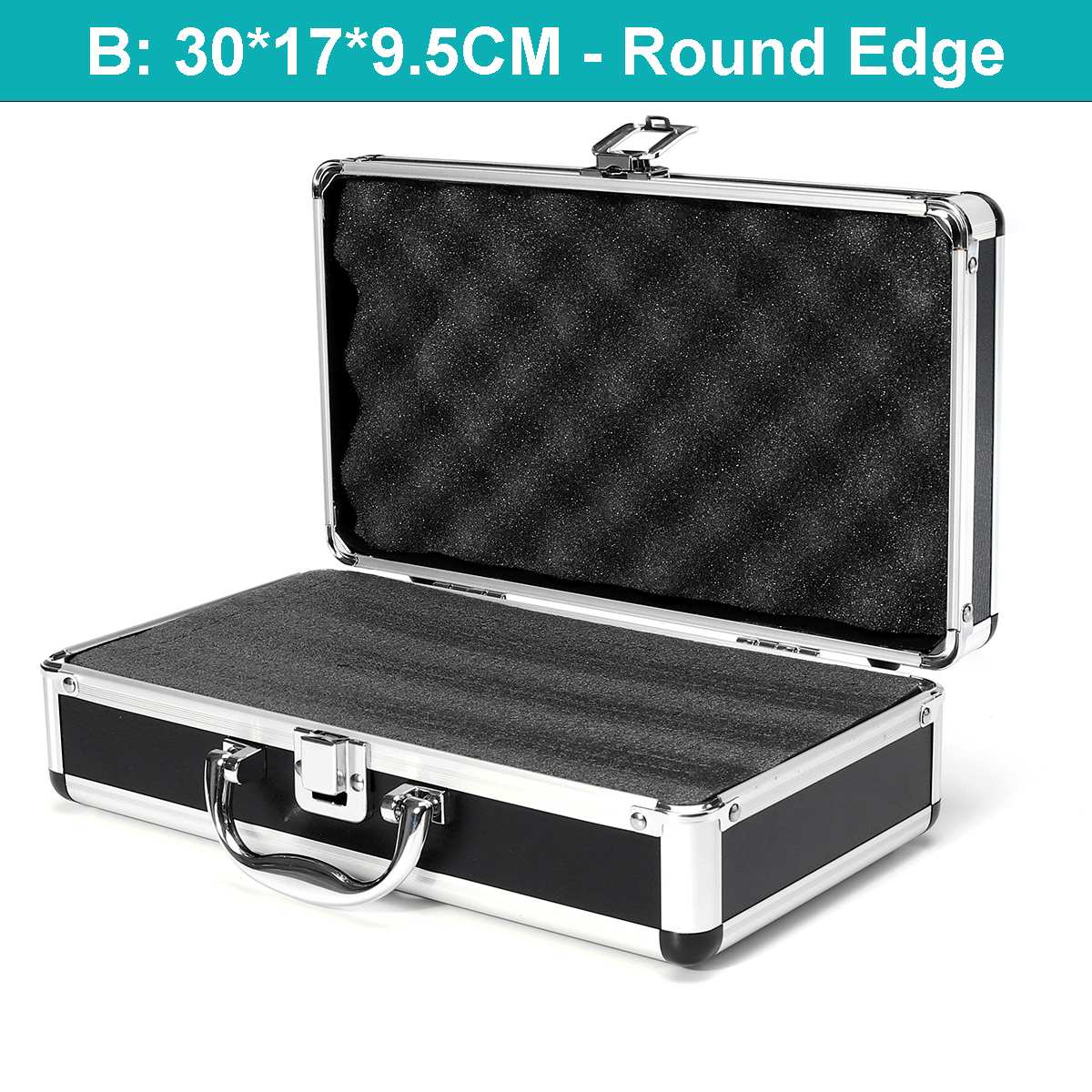 Aluminum Tool Box Portable Safety Equipment Instrument Case Suitcase Multifunction Profile Toolbox Hardware Container With Foam: B