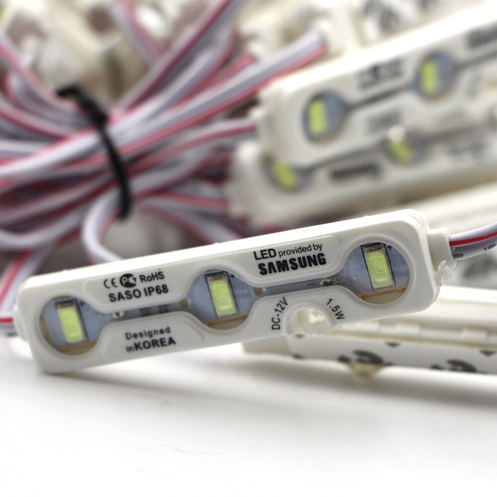 DC12V 1.2W SMD 5630 Samsung Chip LED Module Light 3LED Super Bright Advertising Waterproof LED Module Lamp Sign Backlight