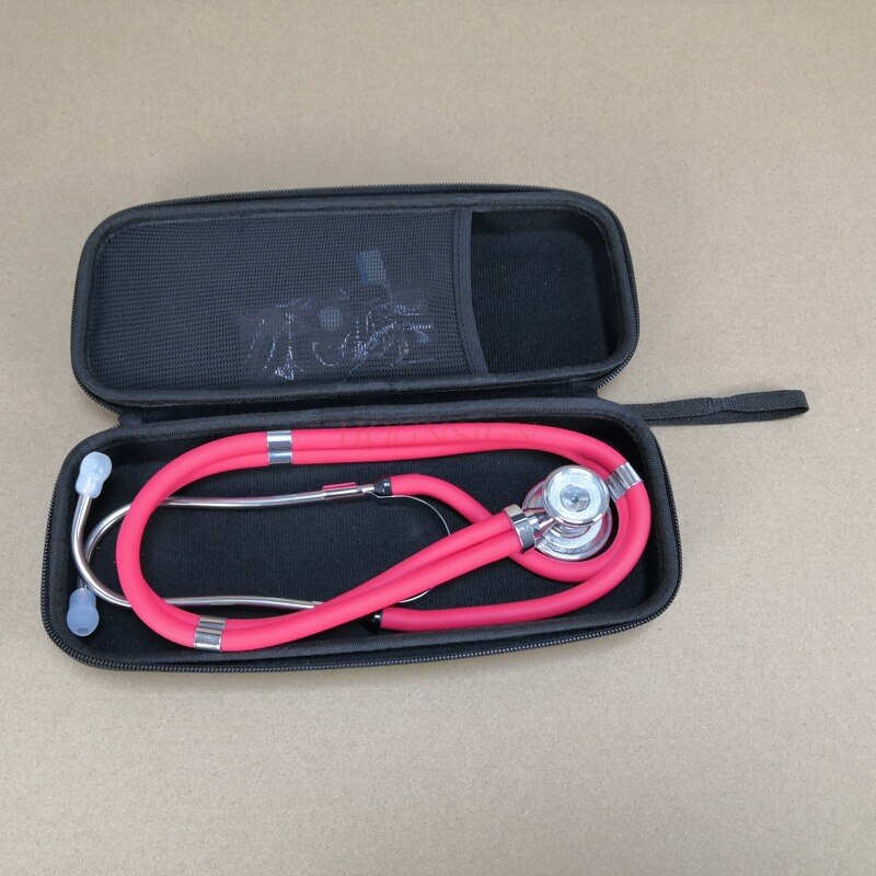 Portable stethoscope storage box red Stethoscope double-sided stethoscope pediatric double-sided stethoscope