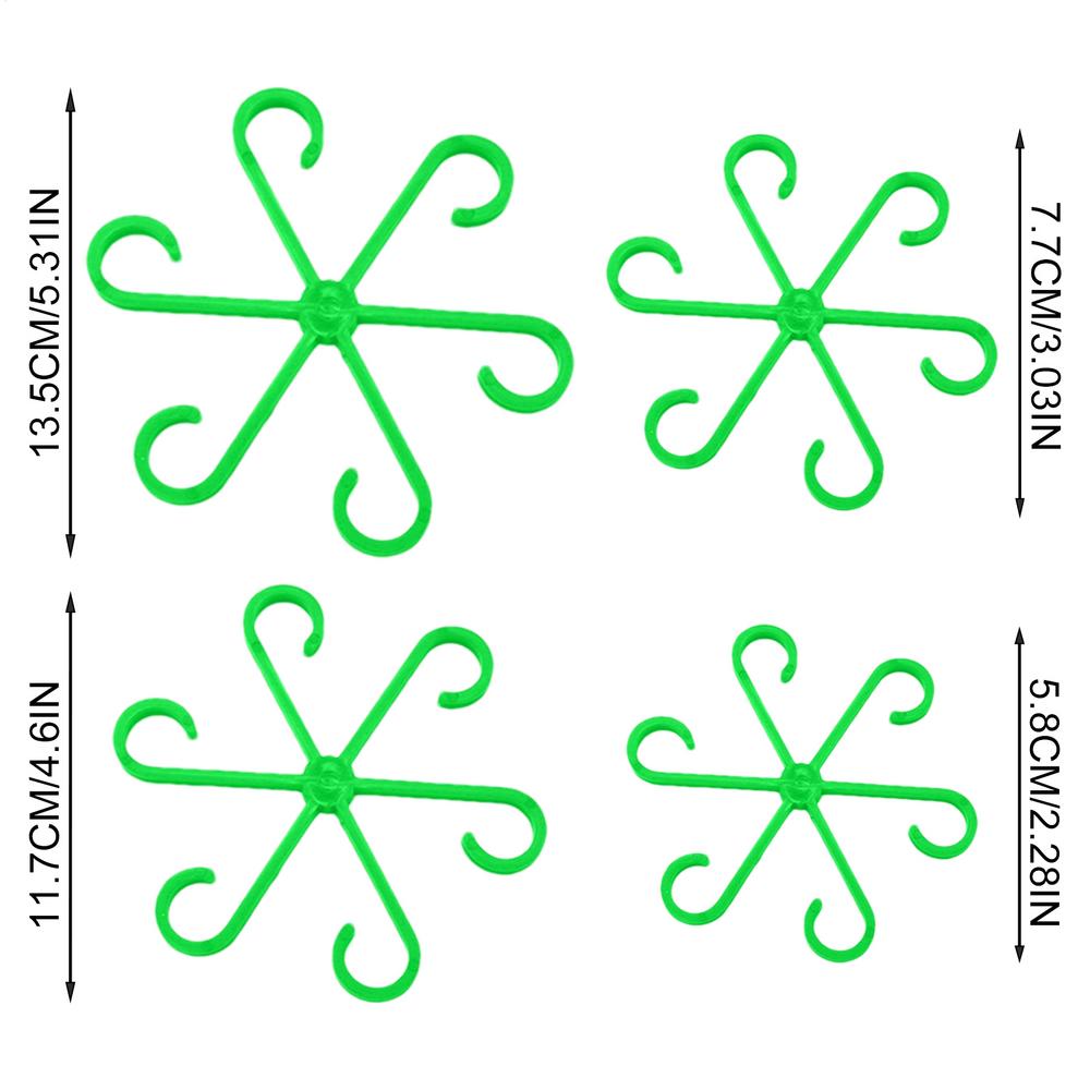 4 szt. Uchwyty na łodygi dla roślin pnących rośliny doniczkowe wsporniki łodyg ogrodowe klipsy mocujące robić podpierania roślin winorośli Alocasia Monstera: zielony