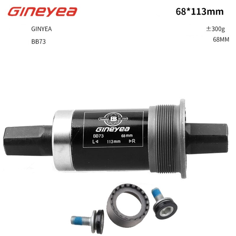 GINEYEA – support de pédalier carré BB73 pour vtt 68mm, roulement BB: BB73-113mm