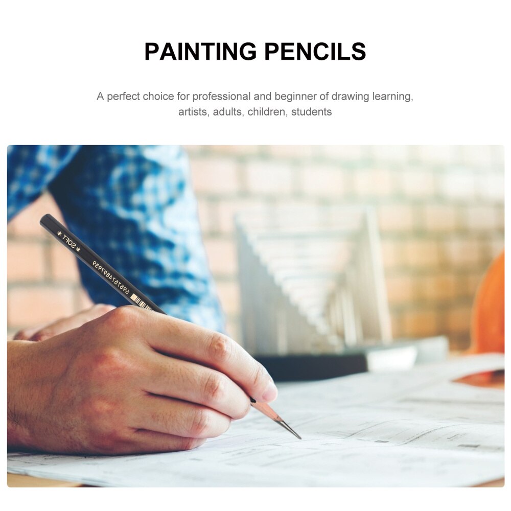 10pcs Durable Sketch Pencils Drawing Artist Pencils Helpful Painting Supply