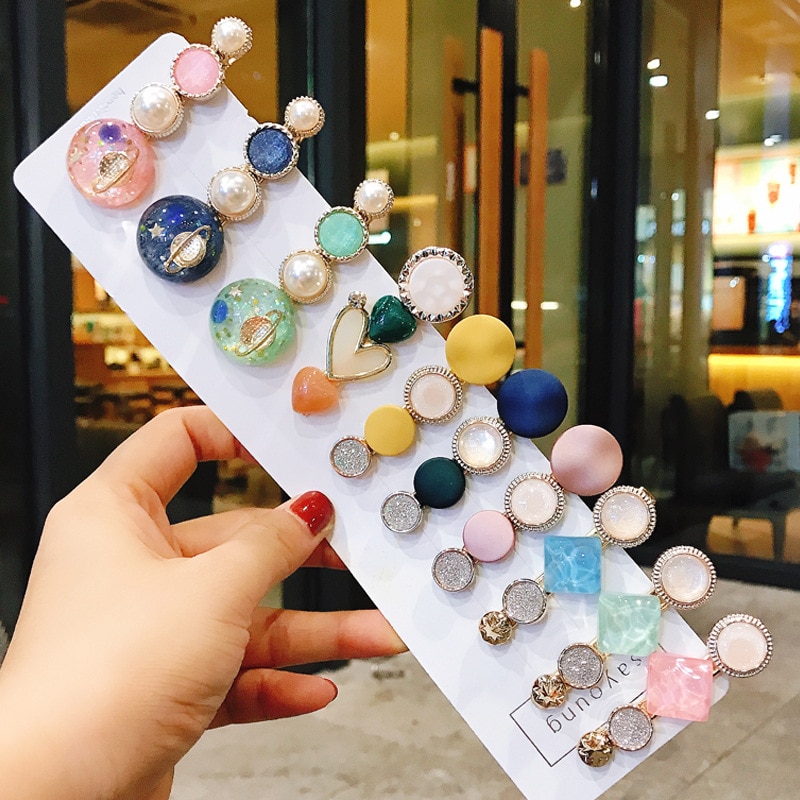 Macaron pearl hårspænde piger snap hair hårspænde pind hårnål hår styling tilbehør til kvinder piger kvinder