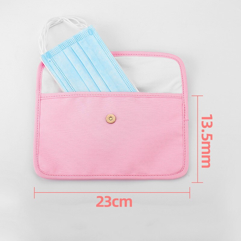 Mascarilla Portátil Bolsa de almacenamiento con hebilla bolsa de maquillaje portátil, para cosméticos, bolsa para viajes bolsa de tela de poliéster 23x13,5 cm funda para máscara
