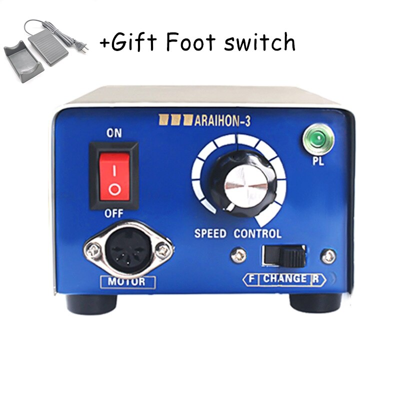 Strong 210 Marathon Power Control Box For Micromotor Handpiece 65W Manicure Pedicure machine Electric Nail Drill Pedal Equipment: N3 / US