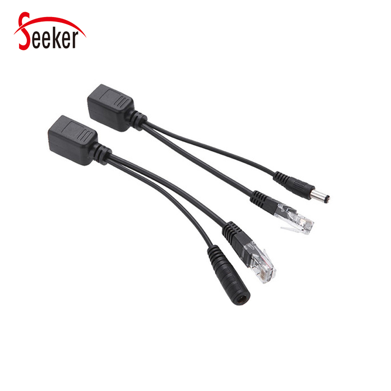 10pcs/5 pairs PoE Power Splitter Cable Passive Ethernet Switch Adapter RJ45 Connector for CCTV Security Network IP Camera
