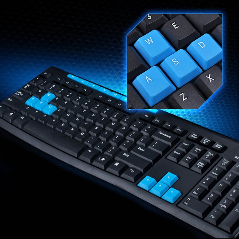 2.4G Wireless Gaming Keyboard + Mouse Set Combo for Desktops Laptops PC QJY99