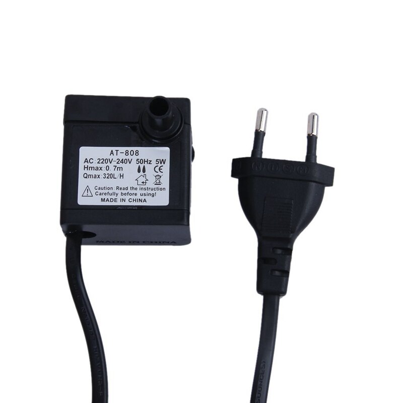 AC 220-240V 5W Submersible Water Pump for Aquarium Pond Fountain EU Plug