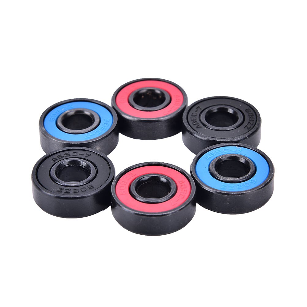 8Pcs/Set 608RS Steel Skate Skateboard Integrated Spacer Bearings