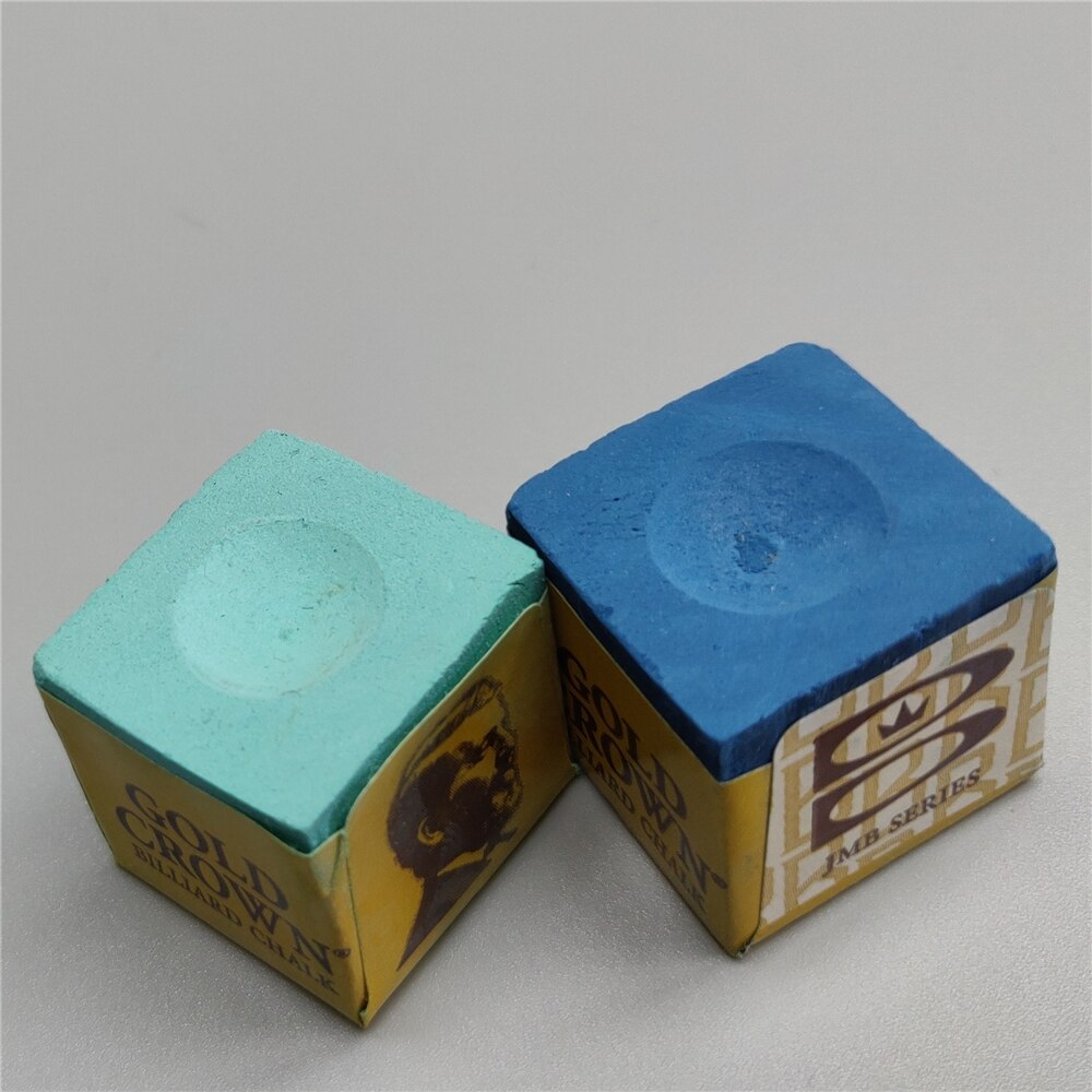 Biliardo Gesso Piscina Gesso 2 pz Brunswick oro Corona Professionale Carambola piscina biliardo Blu Verde Gessi Biliardo Accessori