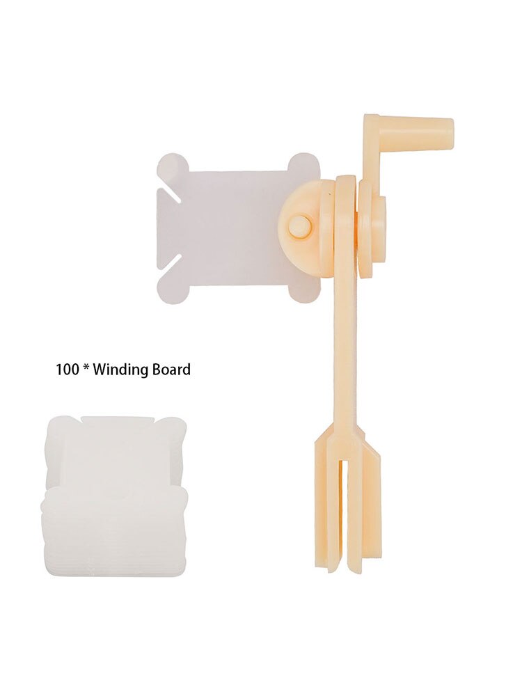 Plastic Floss Bobbins with Floss Bobbin Winder Cross-Stitch Card Thread Holder DIY Embroidery Floss Organizer Sewing Accessories