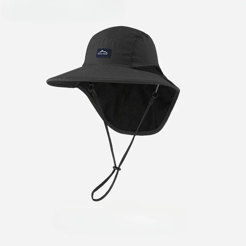Gorras panamá Unisex de ala ancha de verano, impermeables y de secado rápido, visera para exteriores, sombreros de cubo, sombrero de sol transpirable de malla con solapa para el cuello: Lavanda