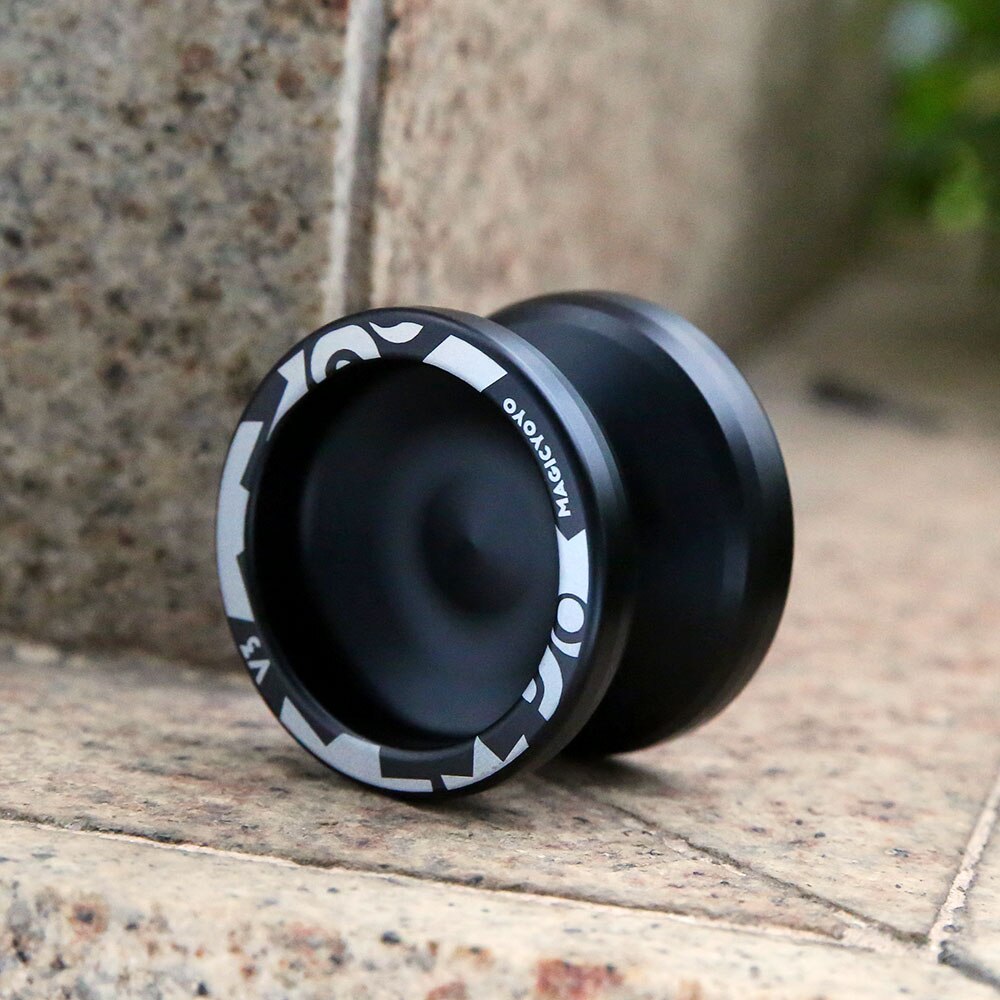 Magic Yoyo V3 Responsieve High-Speed Aluminium Legering Jojo Cnc Draaibank Met Spinning String Voor Jongens Meisjes kinderen Kids Zwart