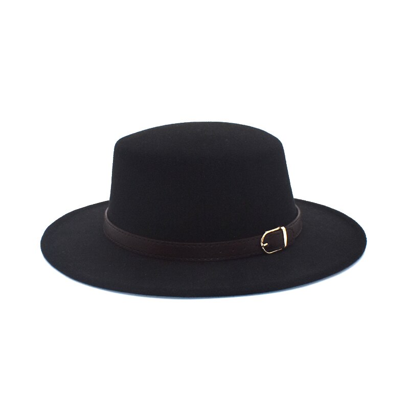 FUODRAO sombrero Fedora las mujeres Otoño Invierno ancho Vintage Ala sentía bombín de lana sombreros hombre Jazz sombrero negro sombrero rojo P25