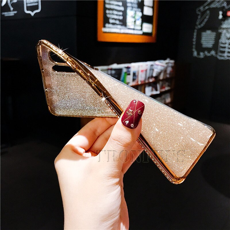 Crystal Diamond Soft TPU Case for Xiaomi Redmi Note 8 7 Pro Cases Rhinestone Glitter Coque For Xiomi Redmi 7 7A Note 7 Pro Cover
