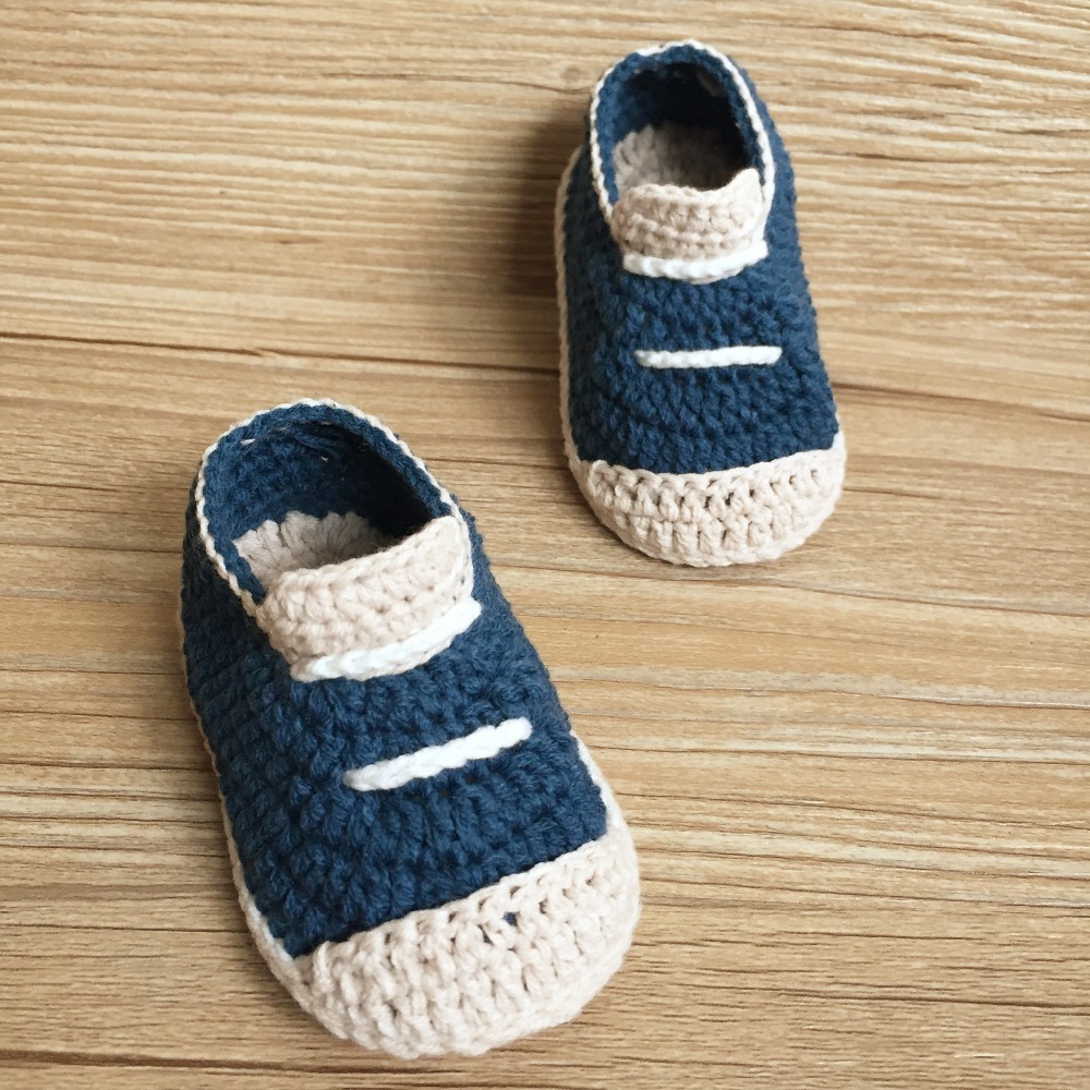 Qyflyxue hæklede baby sko, fodbold sko til baby, hæklede baby sko, størrelser 0-12 måneder håndvævede baby små sko