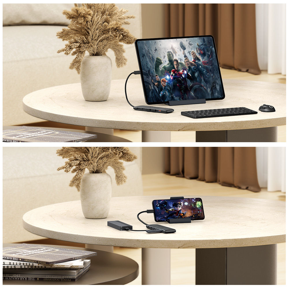 Lemorele 4K USB Hub USB C Stacja dokująca typu C do Dual HDMI dla Macbook iPad Pro Air M2 M1 Sumsang PC Akcesoria USB 3.1 HUB