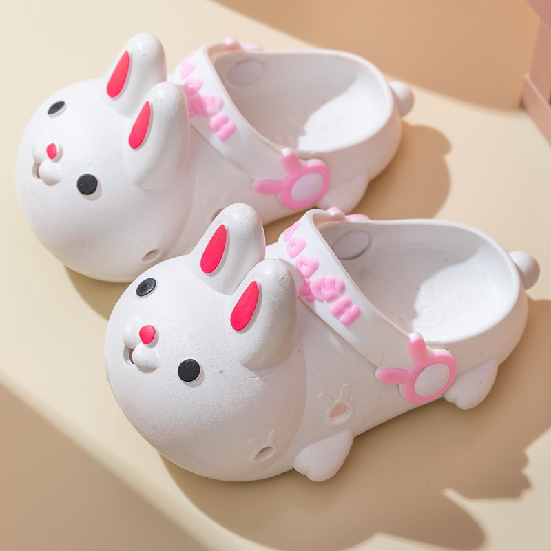 dzieci dziewczyny kapcie Słodki otwór but Dzieci moda solidny różowy kreskówka króliki woda buty dla plaża chłopcy nie-poślizg jedyny w swoim rodzaju lato: beige / 34-35(Inner 20.0cm
