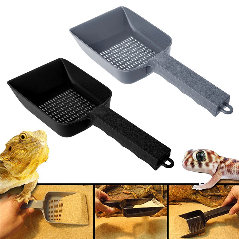 Palas de arena portátiles para interiores, pala de plástico duradera y práctica para limpieza de arena para gatos y mascotas, suministros para mascotas, 2 colores, C42