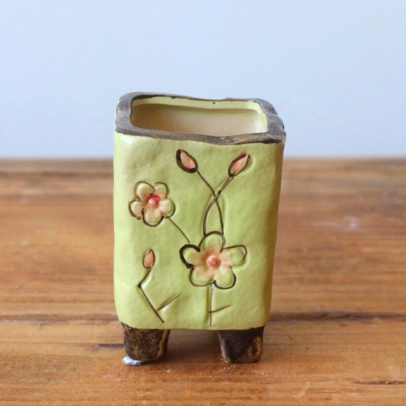 Home and Garden Nursery Pot Desktop Small Pot Green House Growing Kit Garden Supplies Pot for Orchid Plant Seeder Desk Decor: F