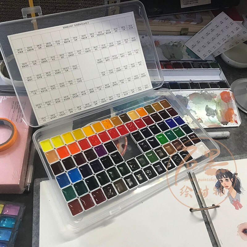 Rembrandt Kunstenaar Aquarel Sub-Verpakt 24 / 48 /80 Kleuren Blauw Rood Groen