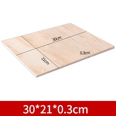 Multi Size Aviation Model Layer Board Plywood Plank DIY Hand Craft Heat Transfer Wooden Modeling Materials: 0.3cm