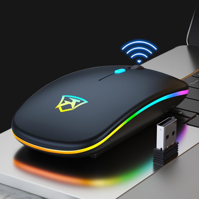 Stille LED hinterleuchtet Mäbenutzen USB Optische Ergonomische Spielen Maus Wiederaufladbare Maus kabellos PC Computer Maus Gamer Maus Für Laptop