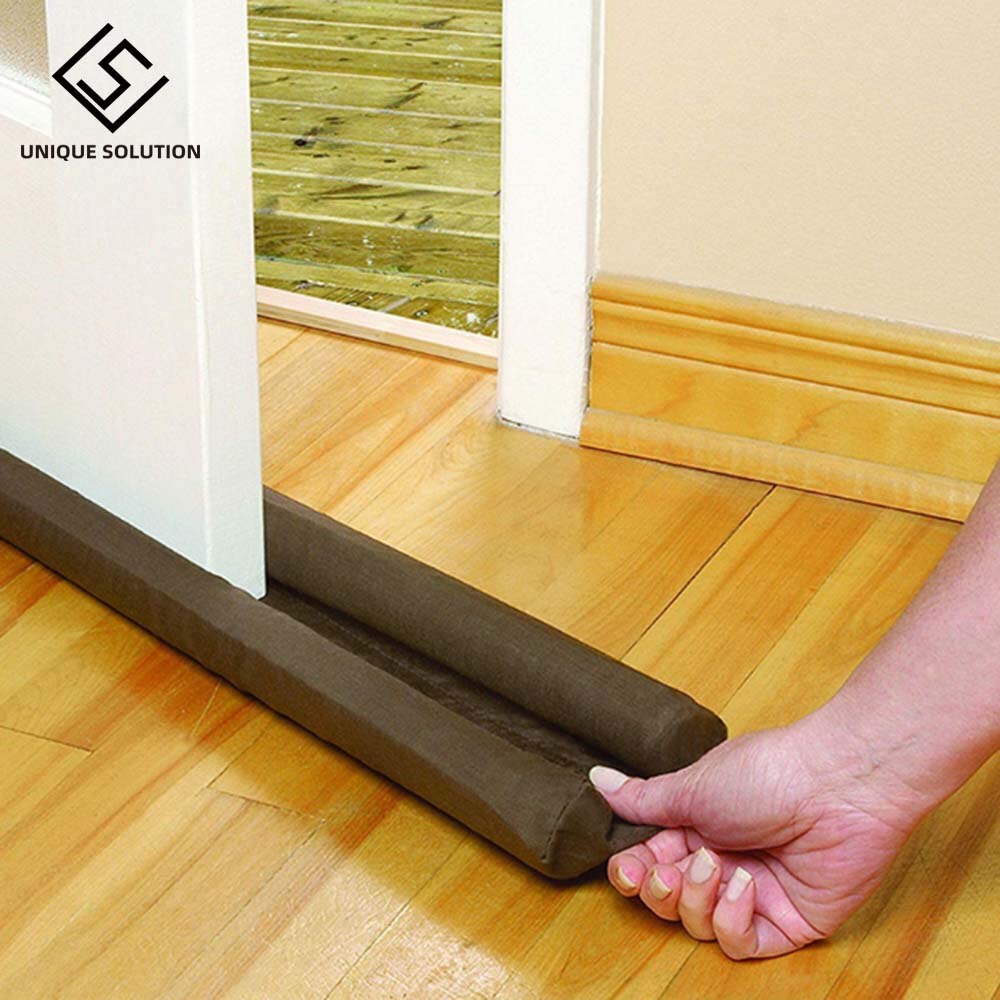 Braun Doppel Tür Draft Stopper Dual Zugluft Luft Isolator Windows Dodger Wache Energiesparende